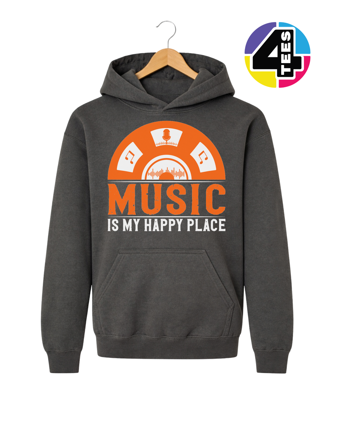 Music Is My Happy Place Youth Hoodie