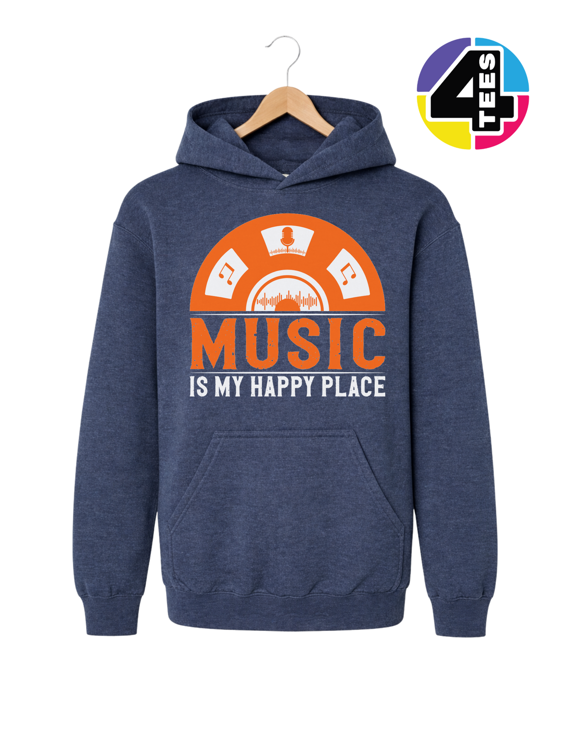Music Is My Happy Place Youth Hoodie