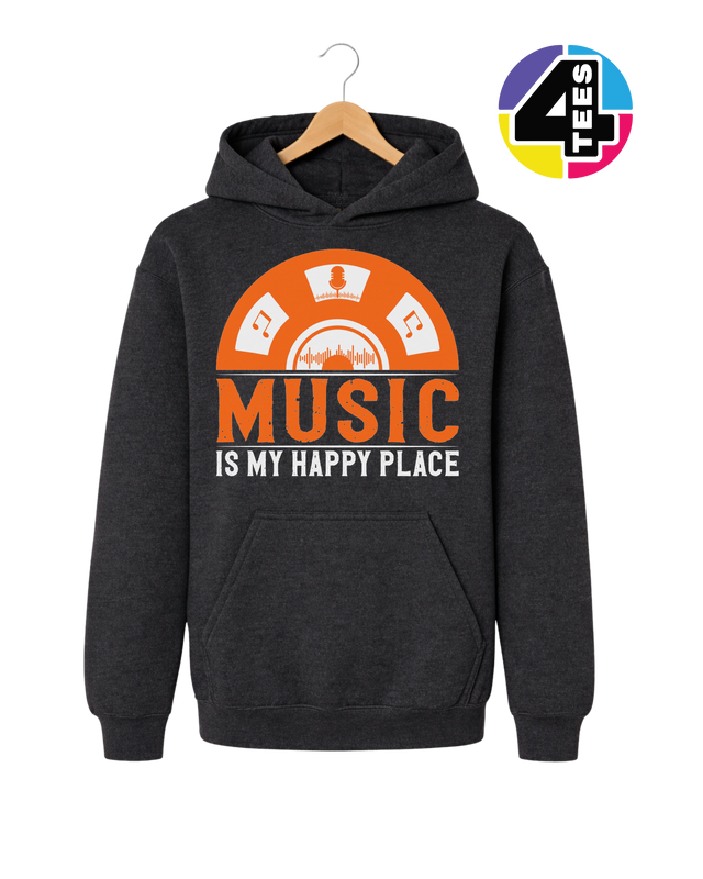 Music Is My Happy Place Youth Hoodie