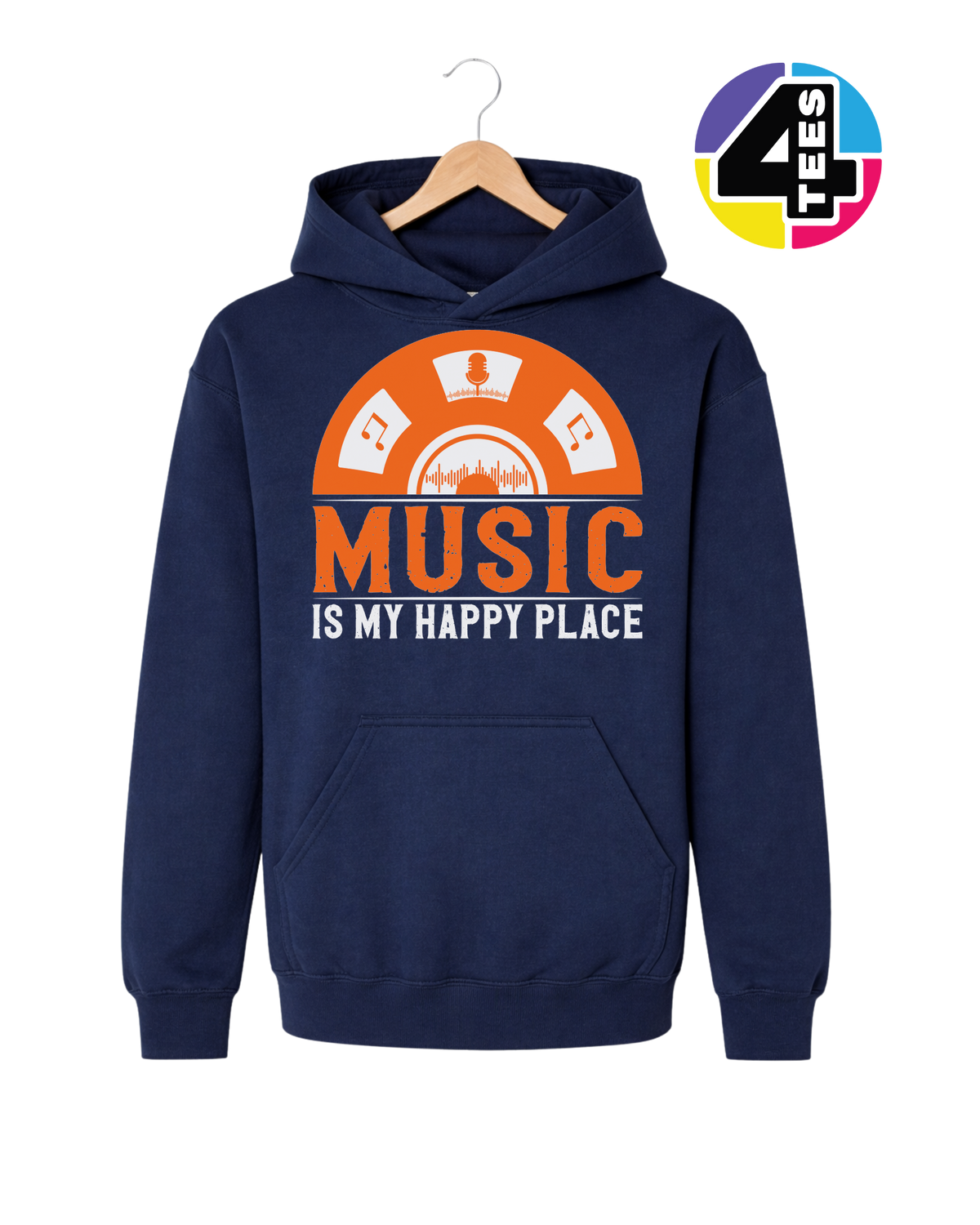 Music Is My Happy Place Youth Hoodie