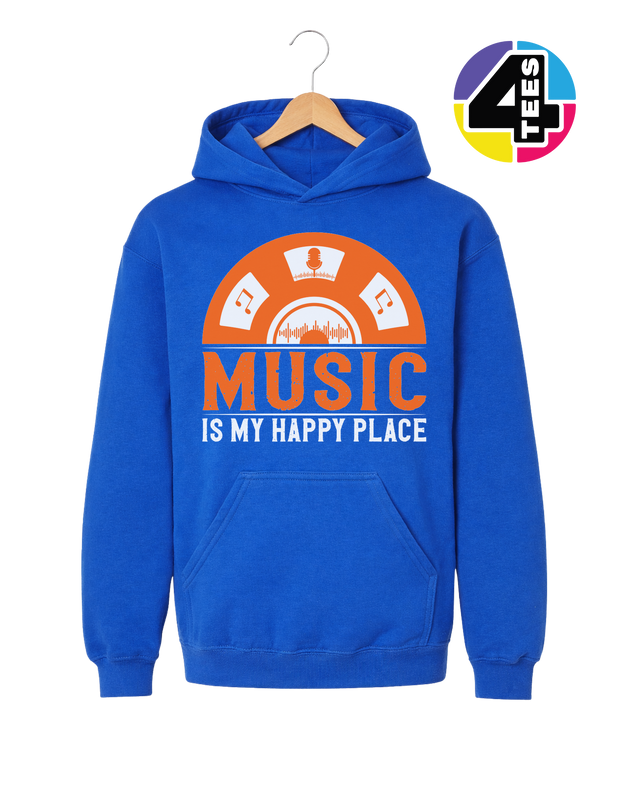 Music Is My Happy Place Youth Hoodie