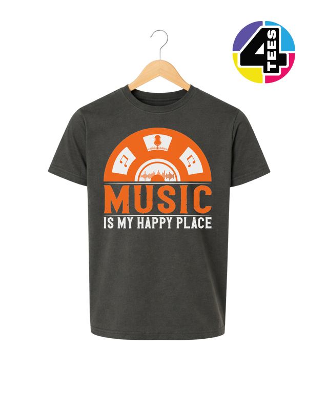 Music Is My Happy Place Youth Tee