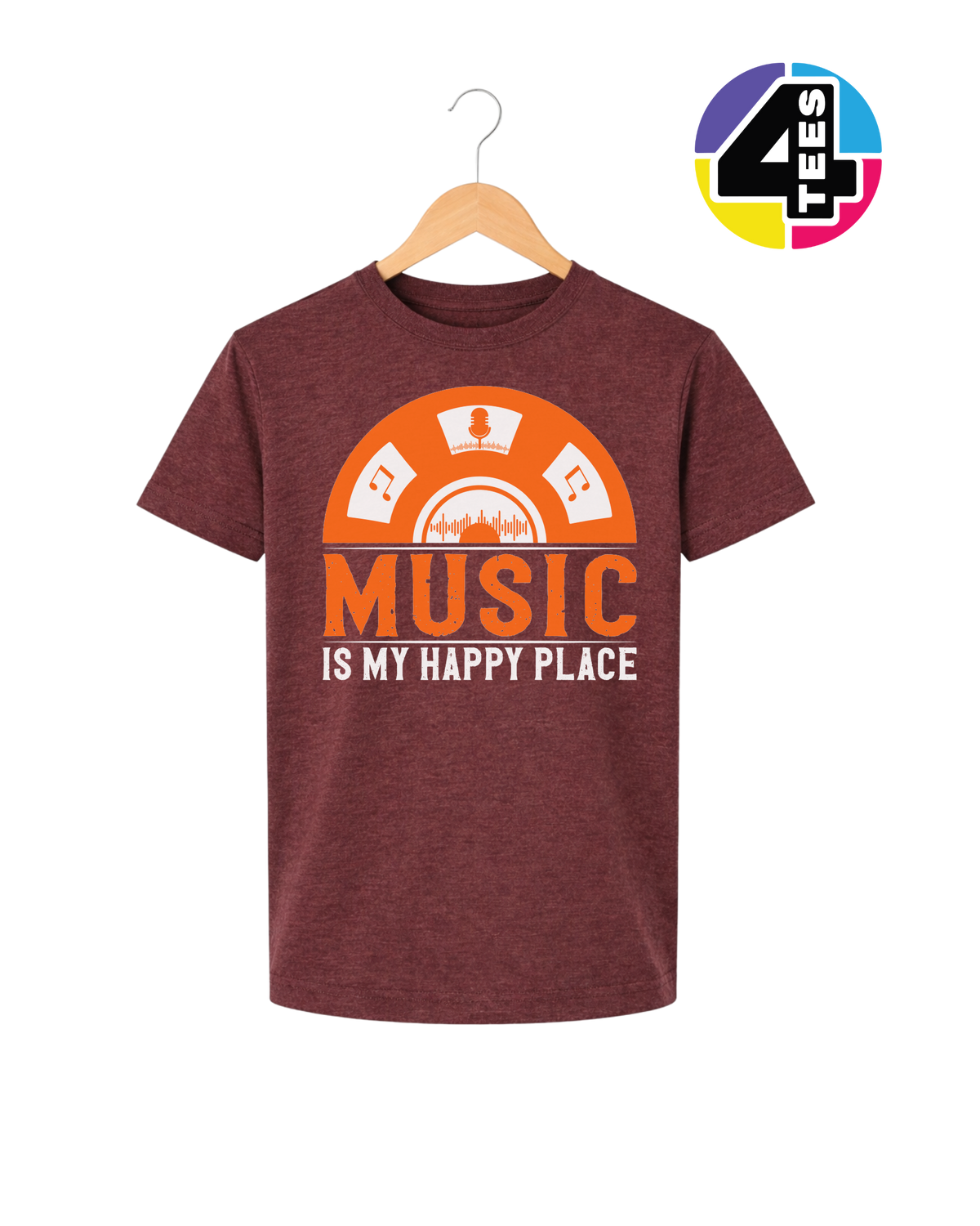 Music Is My Happy Place Youth Tee