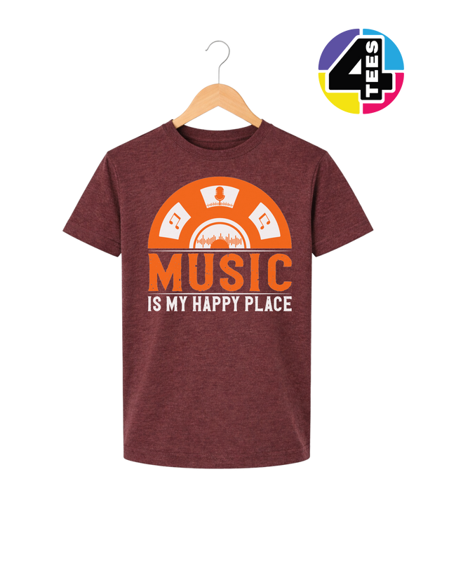 Music Is My Happy Place Youth Tee