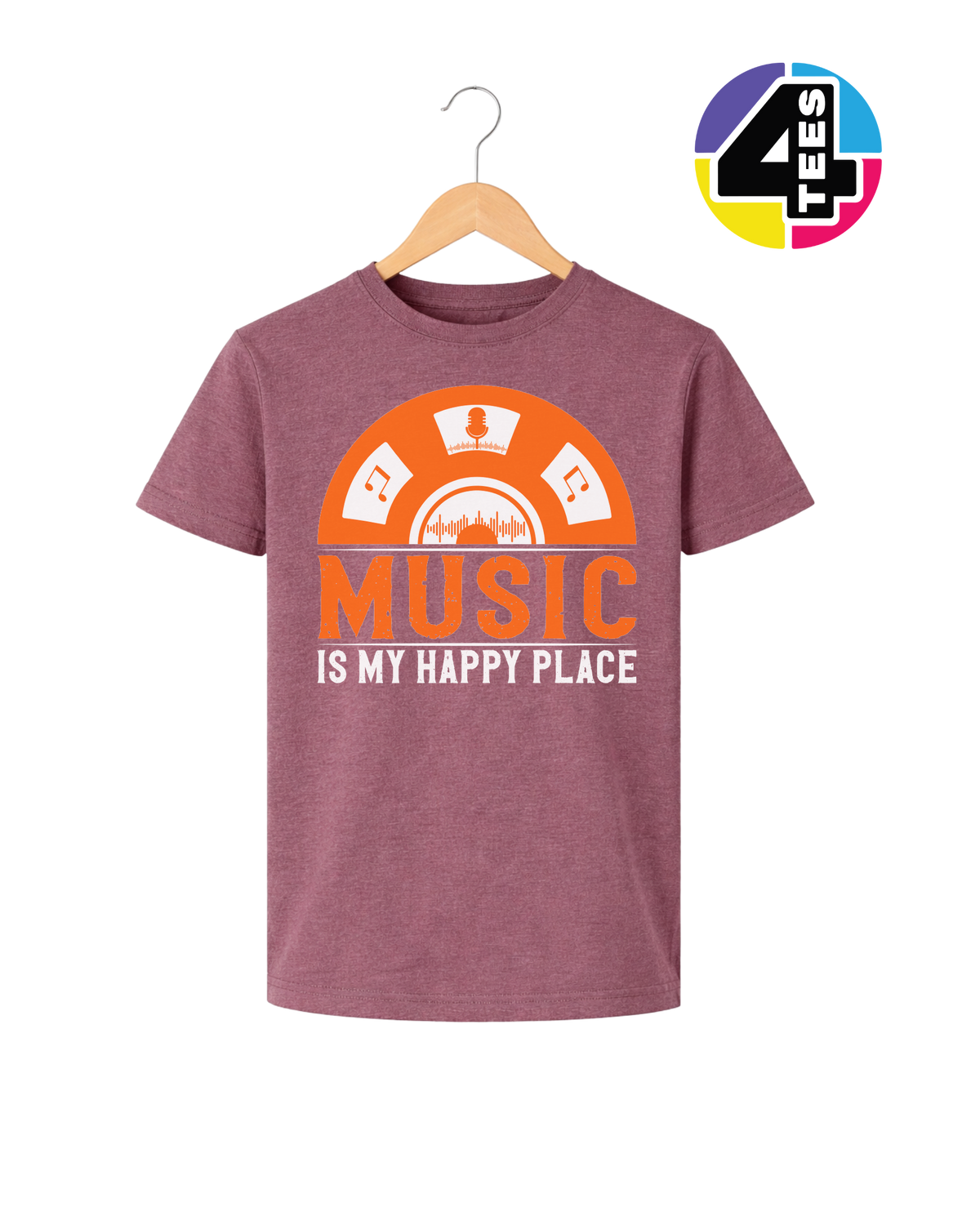 Music Is My Happy Place Youth Tee