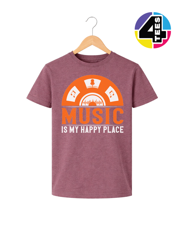 Music Is My Happy Place Youth Tee