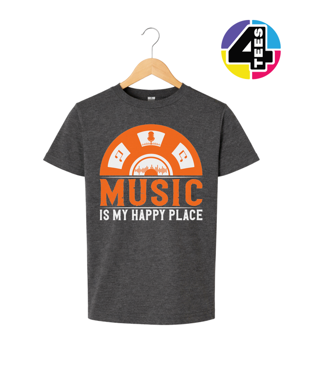 Music Is My Happy Place Youth Tee