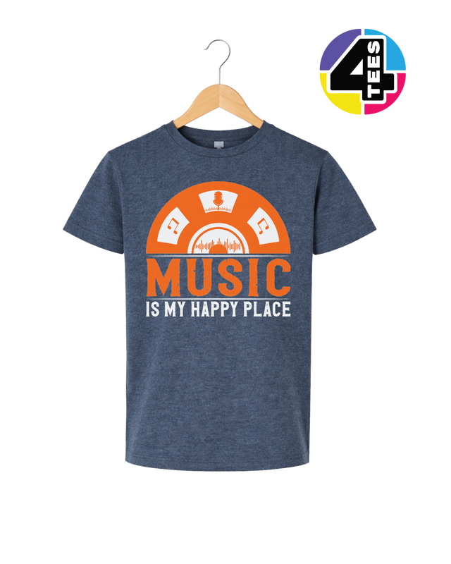 Music Is My Happy Place Youth Tee