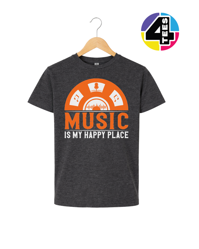 Music Is My Happy Place Youth Tee