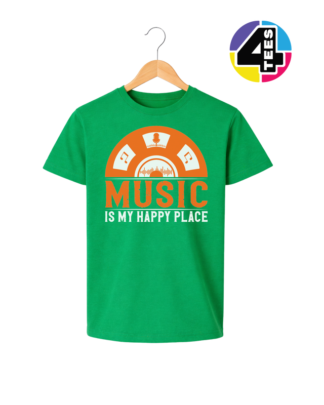 Music Is My Happy Place Youth Tee