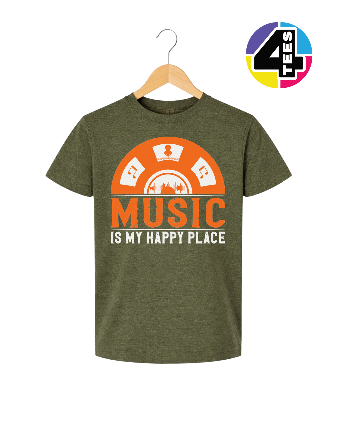 Music Is My Happy Place Youth Tee