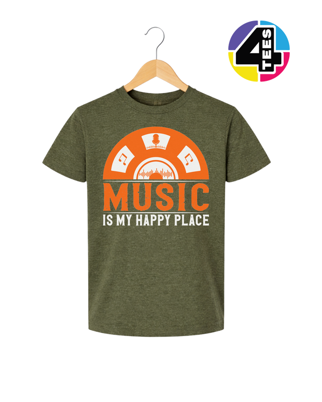 Music Is My Happy Place Youth Tee