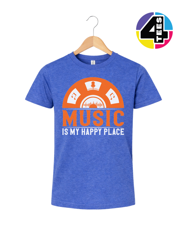 Music Is My Happy Place Youth Tee