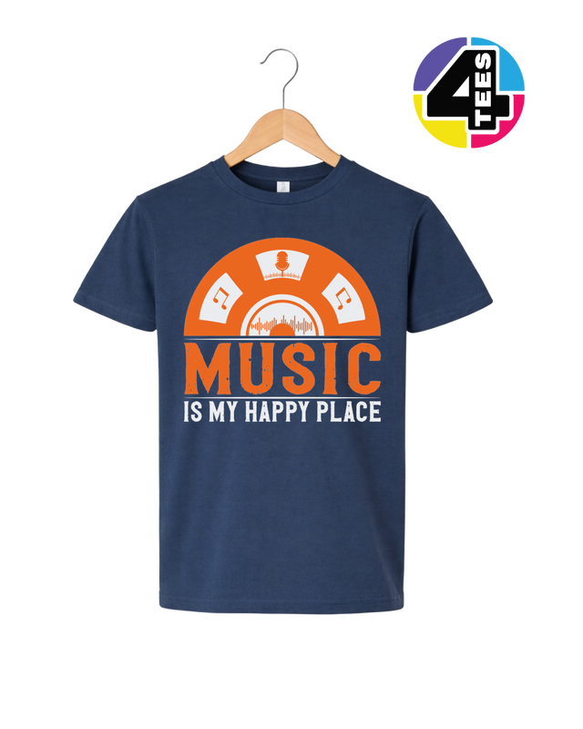 Music Is My Happy Place Youth Tee