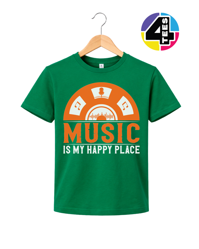 Music Is My Happy Place Youth Tee
