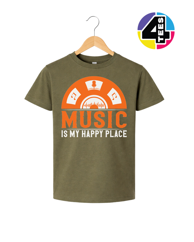 Music Is My Happy Place Youth Tee