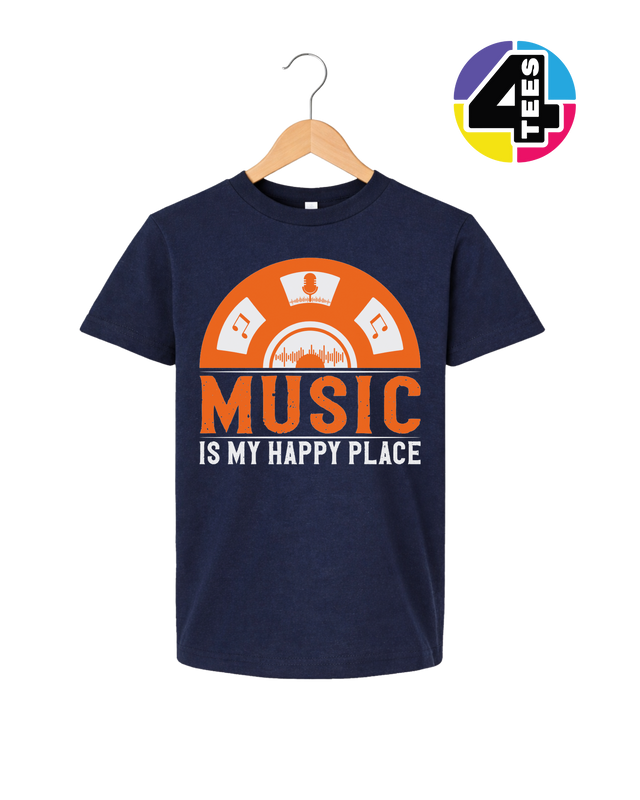 Music Is My Happy Place Youth Tee