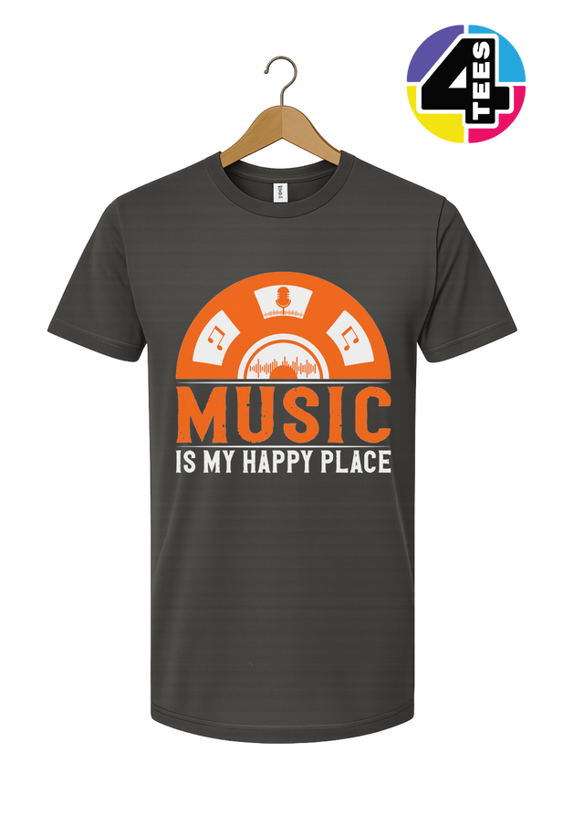 Music Is My Happy Place Tee
