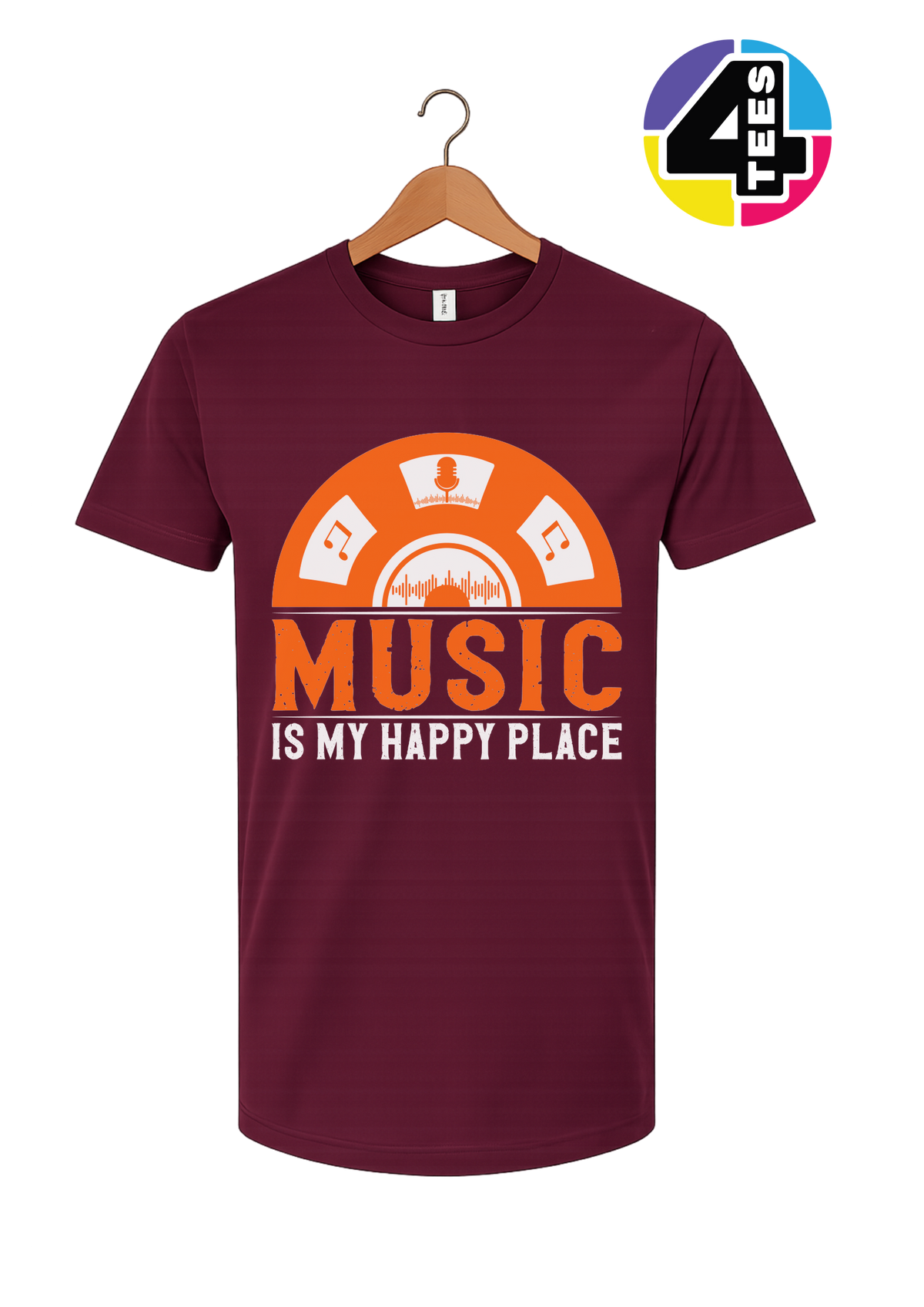 Music Is My Happy Place Tee