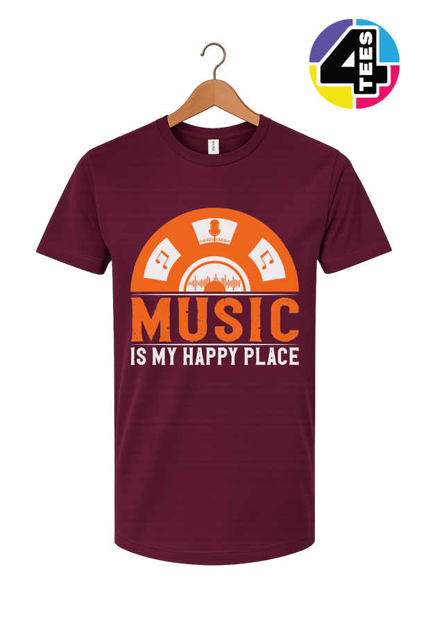 Music Is My Happy Place Tee