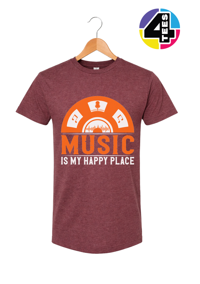 Music Is My Happy Place Tee