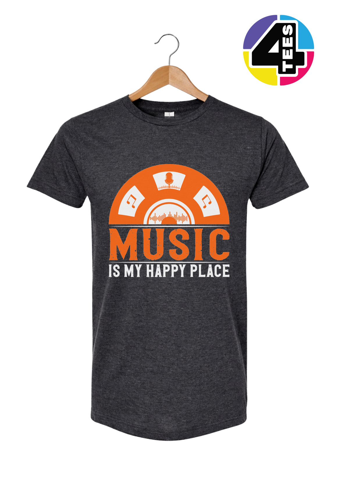 Music Is My Happy Place Tee