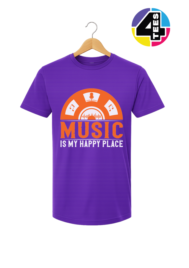 Music Is My Happy Place Tee