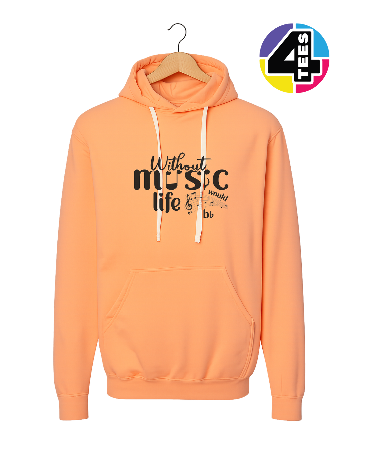 Without Music Life Would Be Flat Hoodie