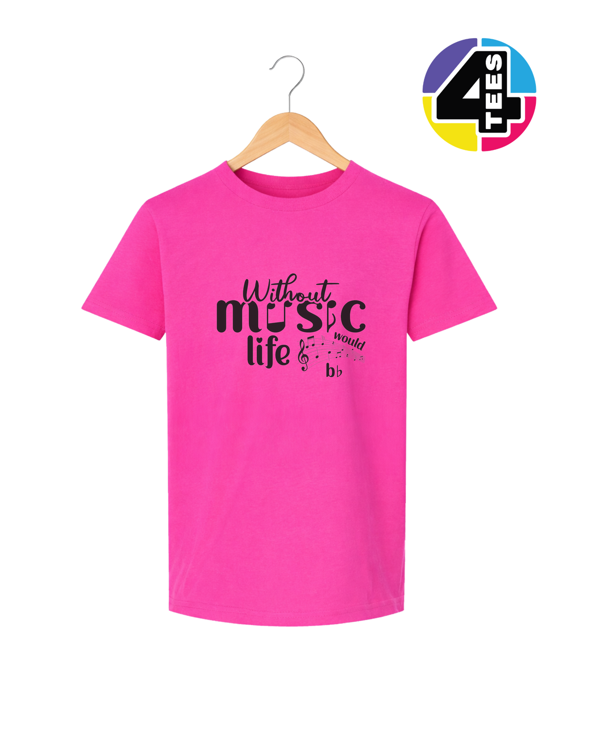 Without Music Life Would Be Flat Youth Tee