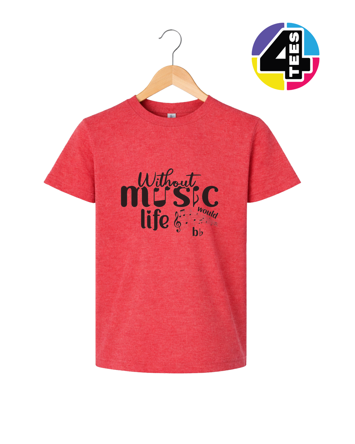 Without Music Life Would Be Flat Youth Tee