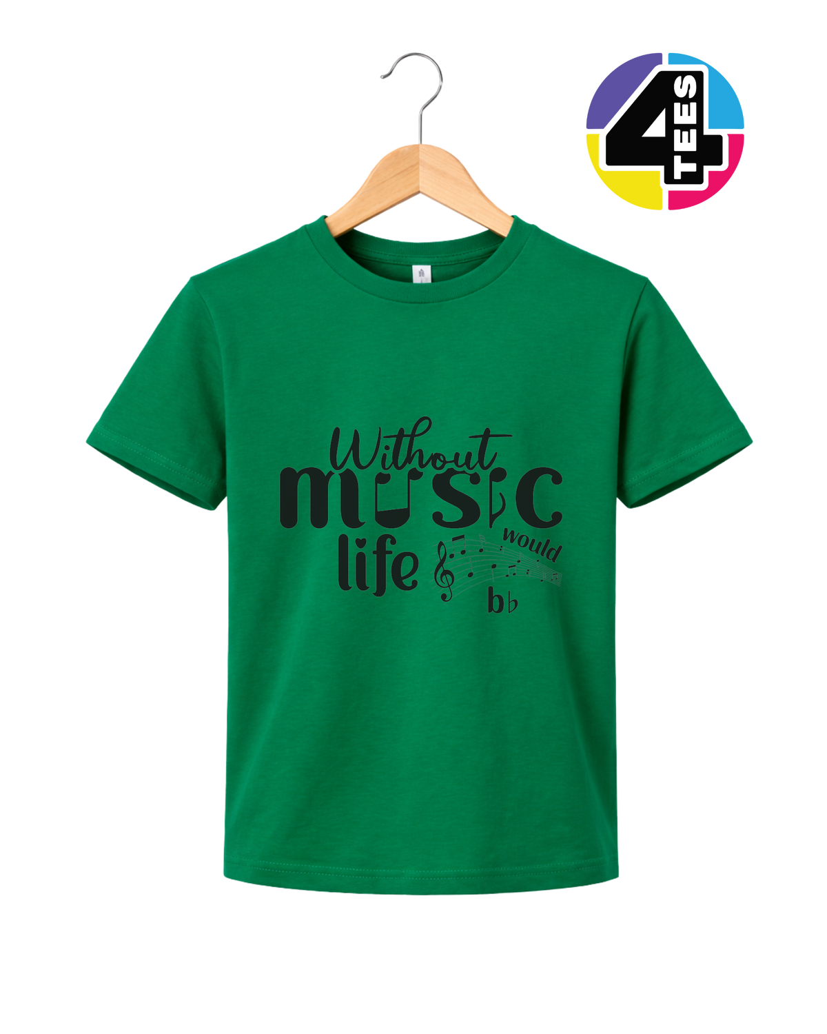Without Music Life Would Be Flat Youth Tee