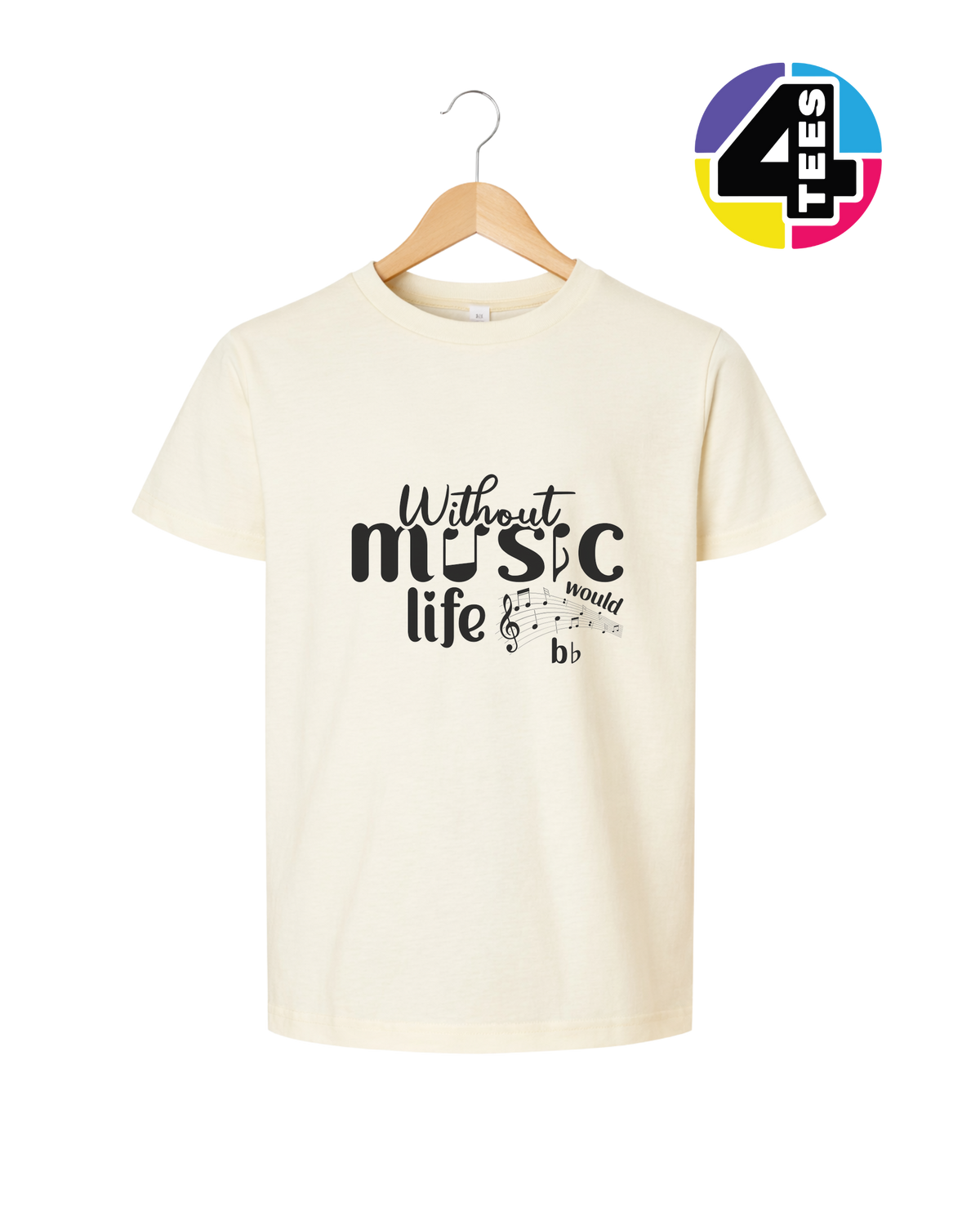 Without Music Life Would Be Flat Youth Tee