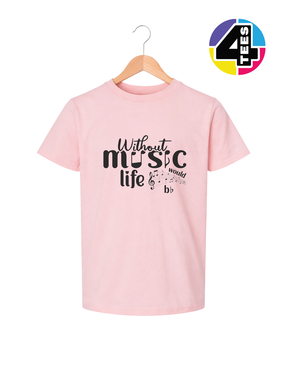Without Music Life Would Be Flat Youth Tee