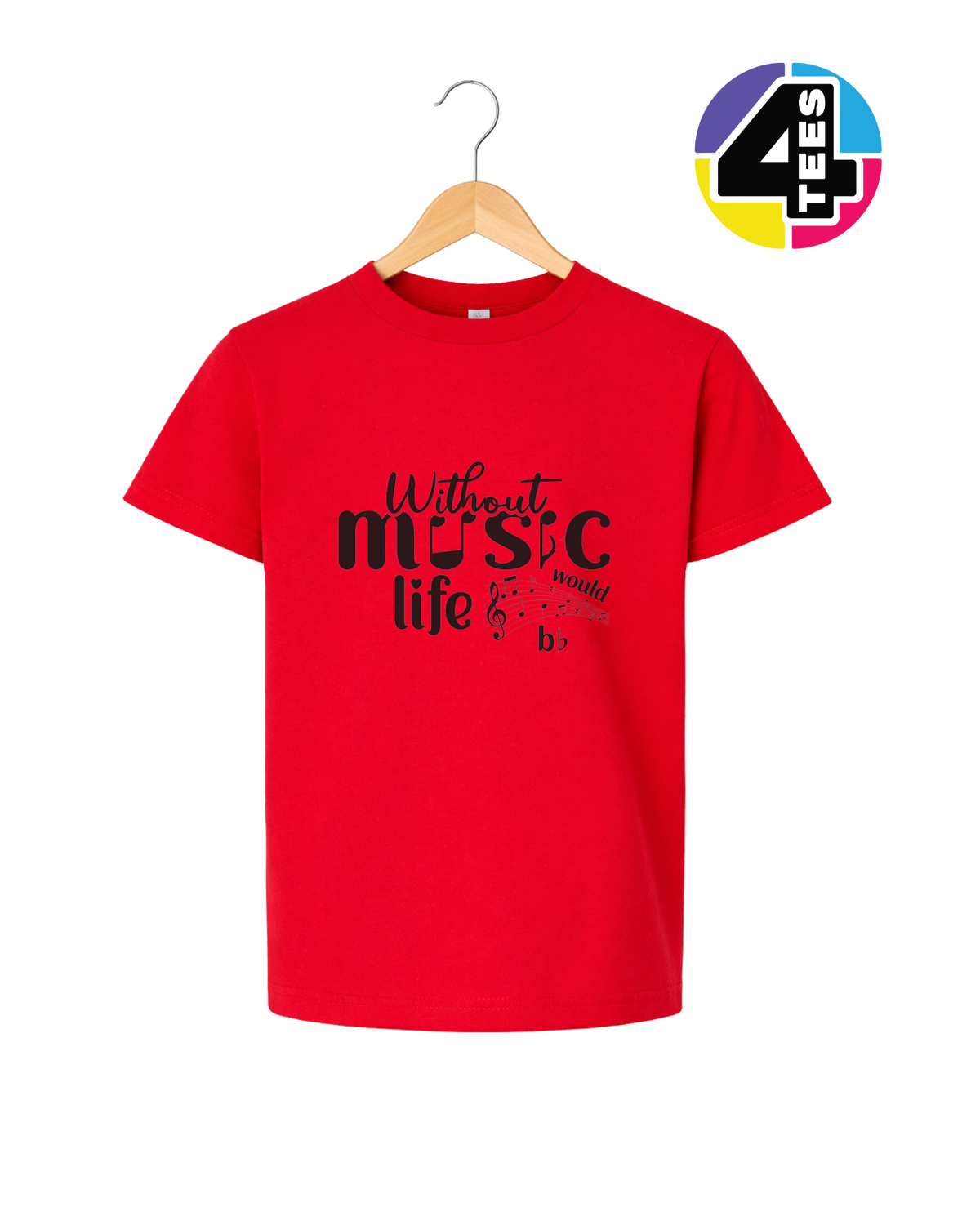 Without Music Life Would Be Flat Youth Tee