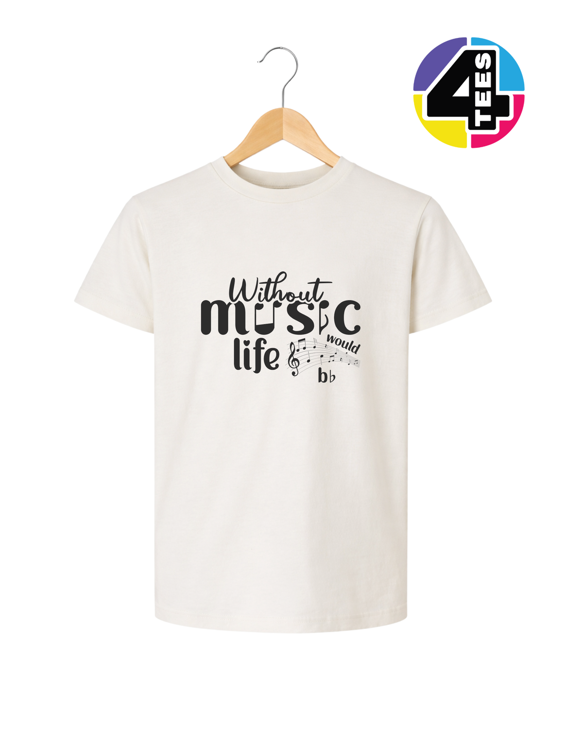 Without Music Life Would Be Flat Youth Tee