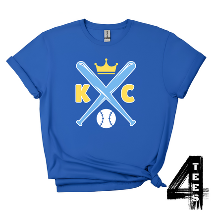 KC - Crossed Baseball Bats