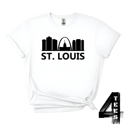 St. Louis Cityscape - black