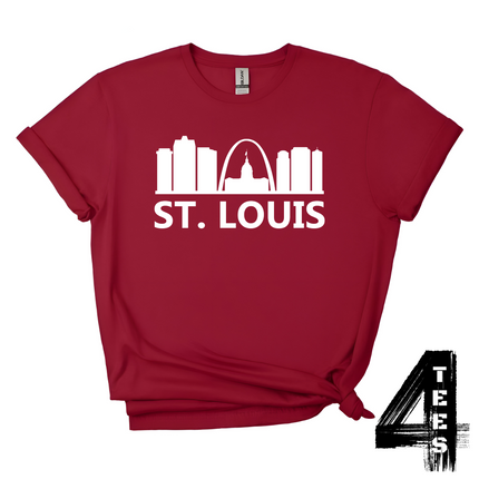 St. Louis Cityscape - white