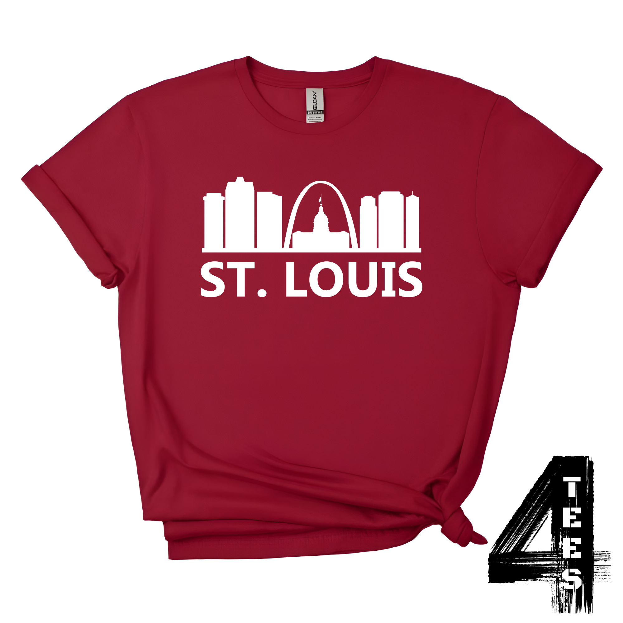 St. Louis Cityscape - white