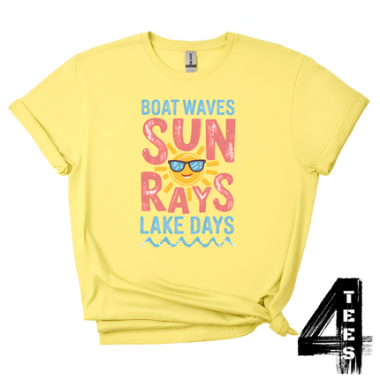 Boat Waves, Sun Rays, Lake Days