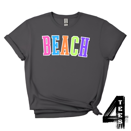 BEACH - Multi-Color Varsity Letters