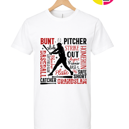 Baseball Terms Typography Design