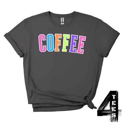 COFFEE - Multi-Color Varsity Letters