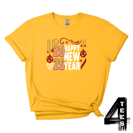 New Year Heart and Balloons