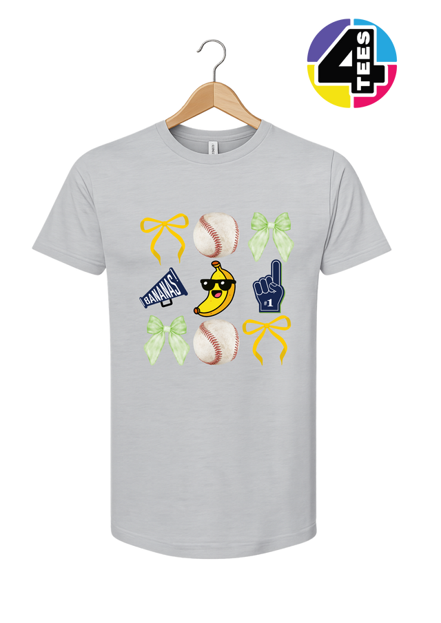 Bananas Baseball Fun Collage Design