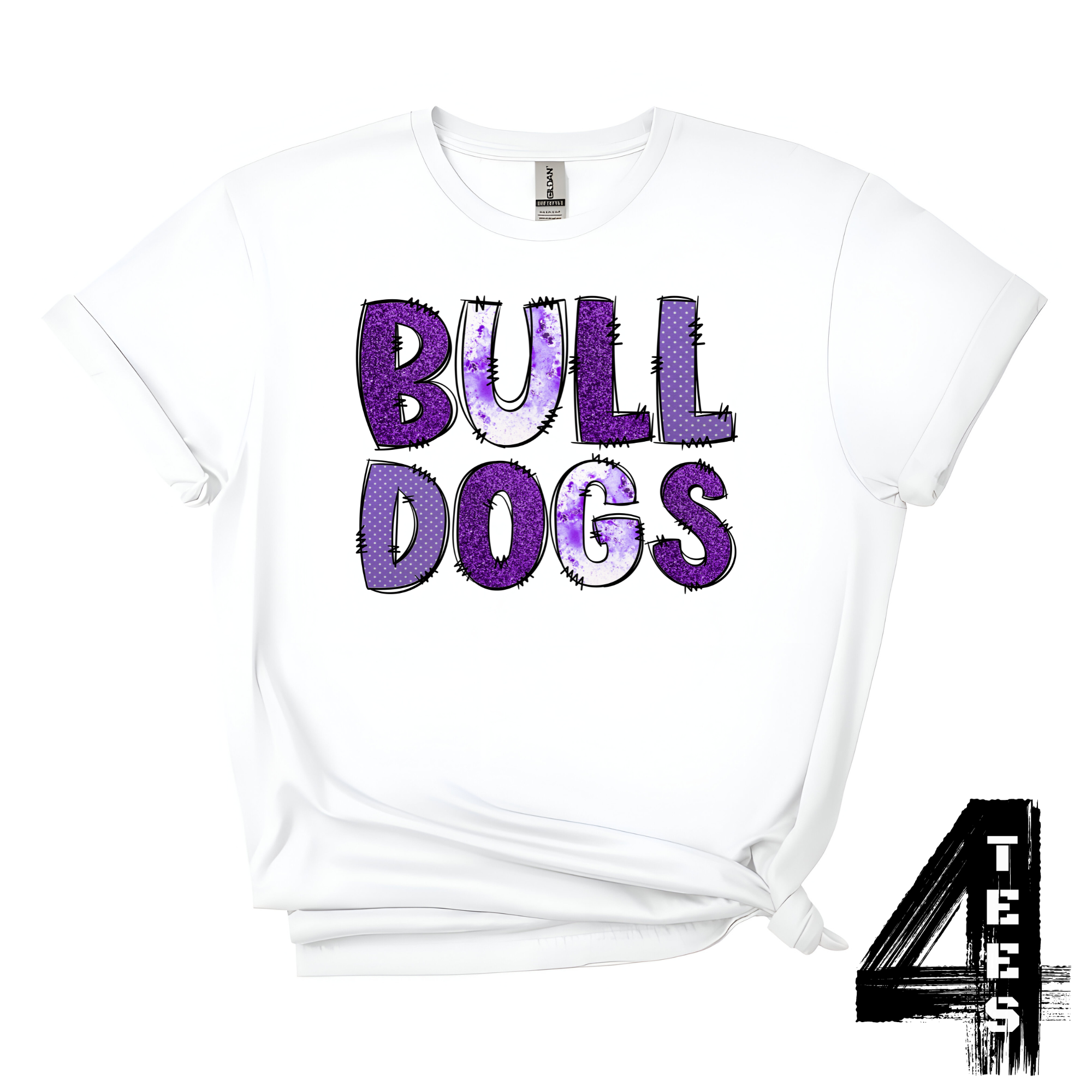 Bulldogs Doodle Letters