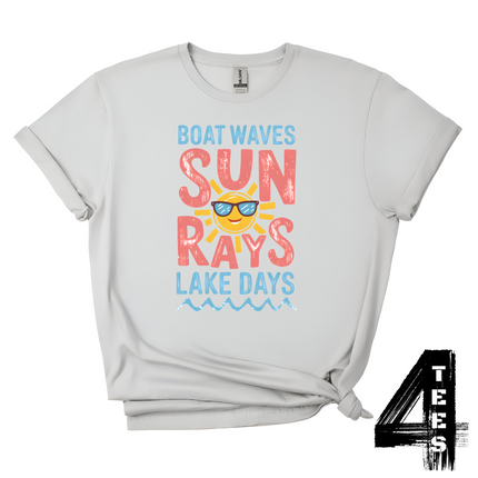 Boat Waves, Sun Rays, Lake Days