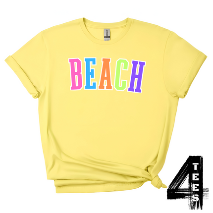 BEACH - Multi-Color Varsity Letters