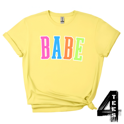 BABE - Multi-Color Varsity Letters