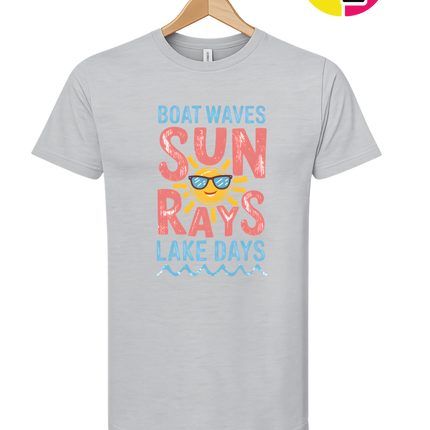 Boat Waves, Sun Rays, Lake Days